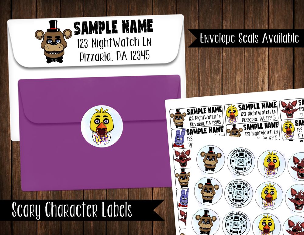 Video Game Themed Address Labels & Envelope Seals